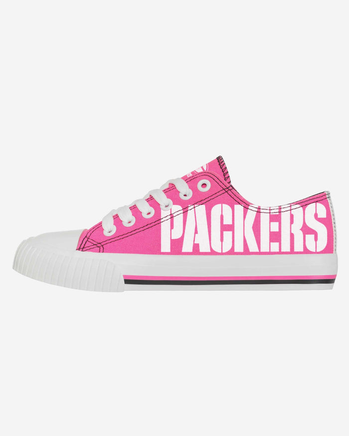 Green Bay Packers Womens Highlights Low Top Canvas Shoe FOCO 6 - FOCO.com