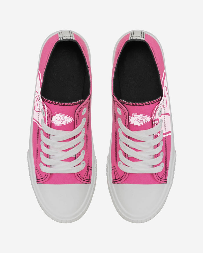 Kansas City Chiefs Womens Highlights Low Top Canvas Shoe FOCO - FOCO.com
