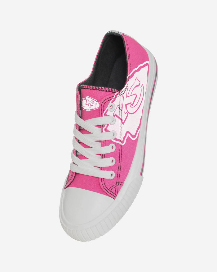 Kansas City Chiefs Womens Highlights Low Top Canvas Shoe FOCO - FOCO.com
