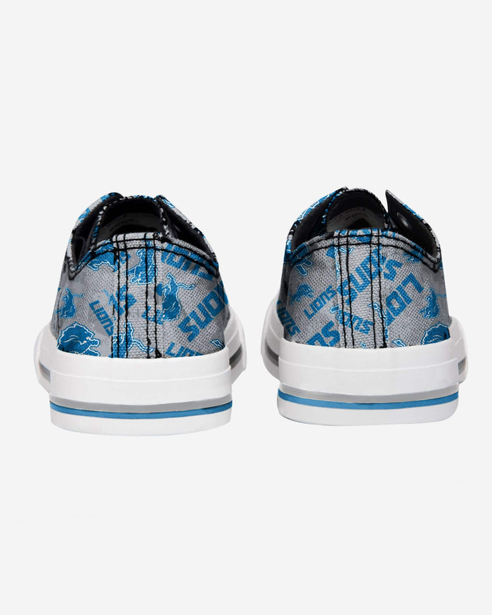 Detroit Lions Womens Low Top Repeat Print Canvas Shoe FOCO - FOCO.com