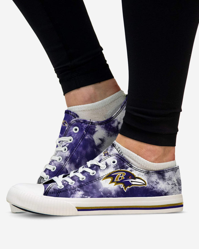 Baltimore Ravens Womens Low Top Tie-Dye Canvas Shoe FOCO - FOCO.com