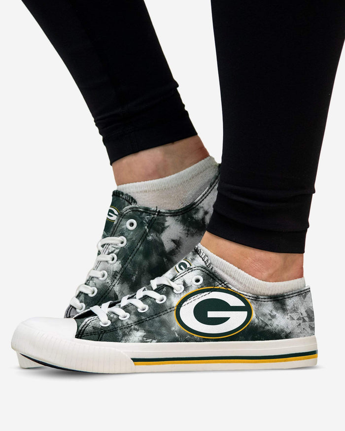 Green Bay Packers Womens Low Top Tie-Dye Canvas Shoe FOCO - FOCO.com
