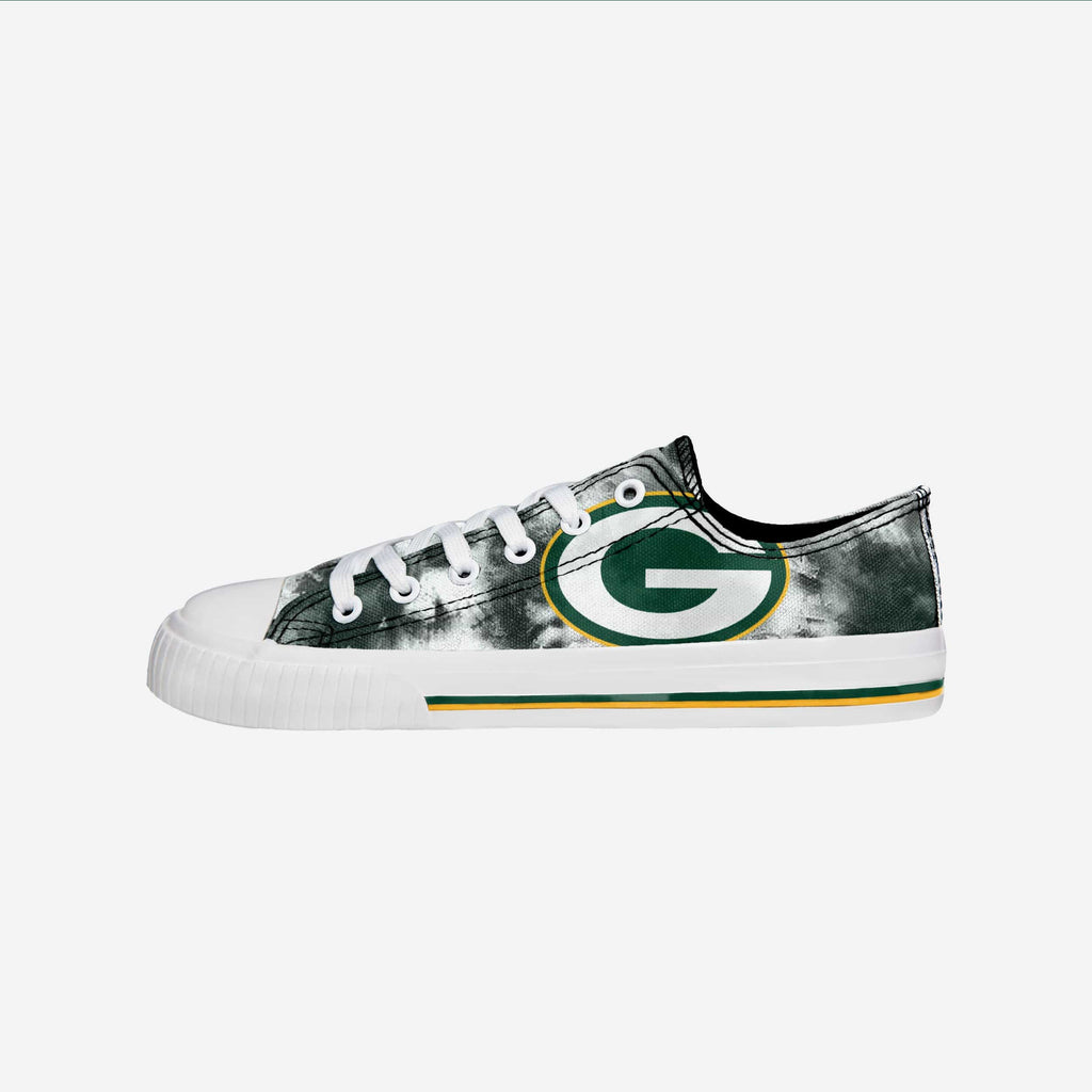 Green Bay Packers Womens Low Top Tie-Dye Canvas Shoe FOCO 6 - FOCO.com