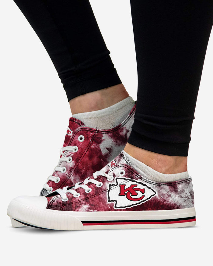 Kansas City Chiefs Womens Low Top Tie-Dye Canvas Shoe FOCO - FOCO.com