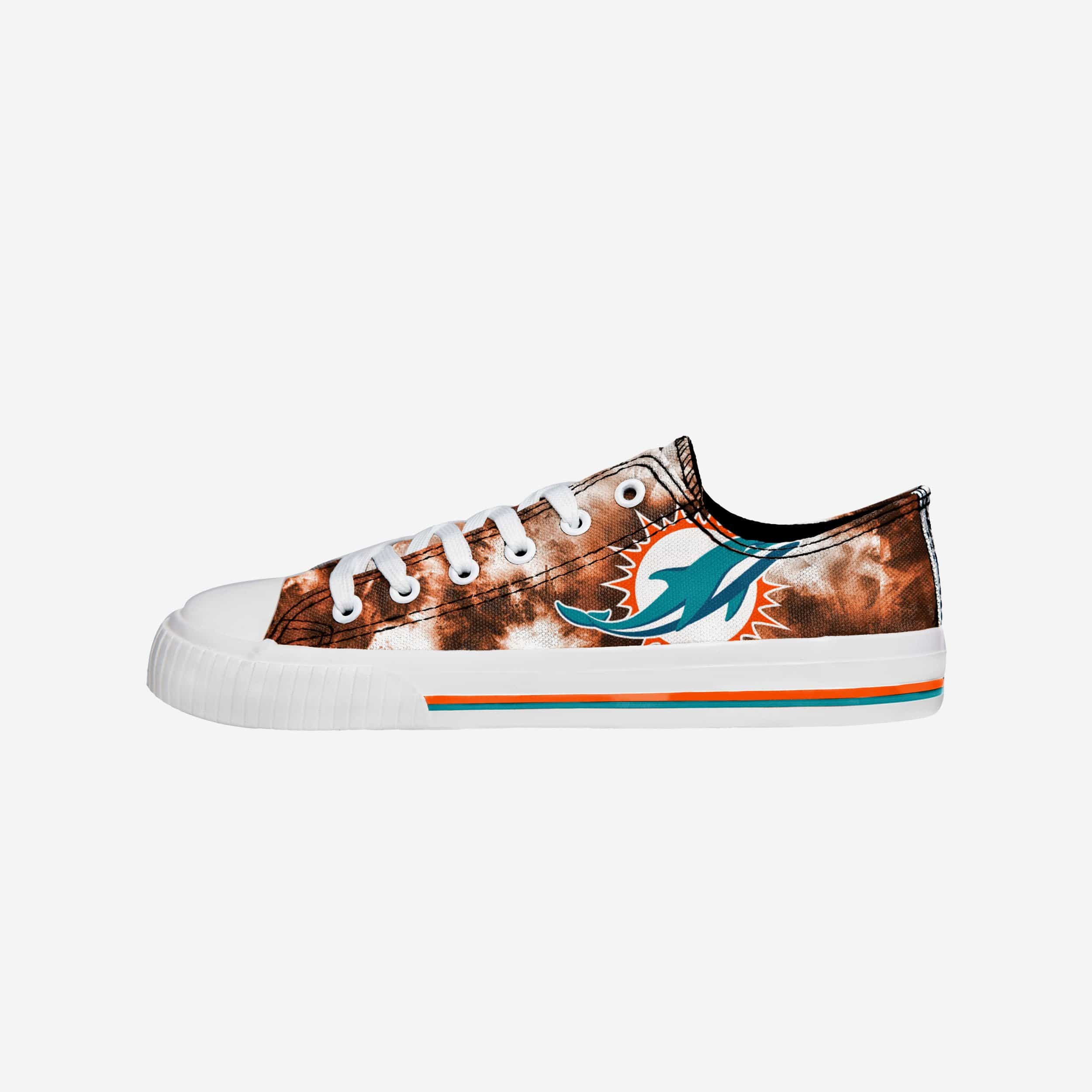 Miami Dolphins Womens Low Top Tie-Dye Canvas Shoe FOCO