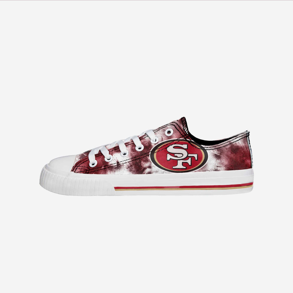 San Francisco 49ers Womens Low Top Tie-Dye Canvas Shoe FOCO 6 - FOCO.com