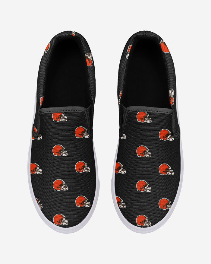 Cleveland Browns Womens Repeat Logo Slip On Canvas Shoe FOCO - FOCO.com