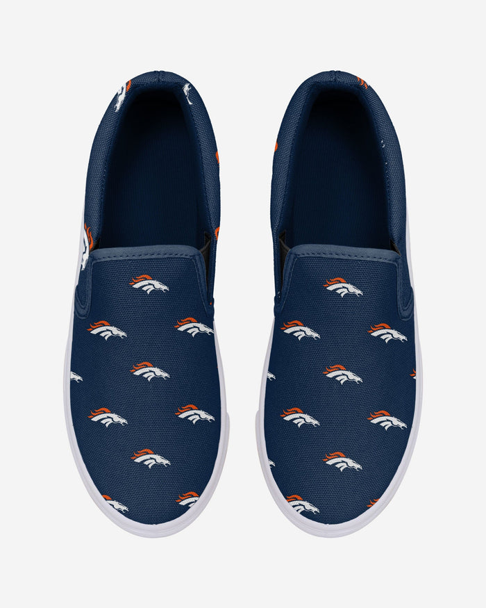 Denver Broncos Womens Repeat Logo Slip On Canvas Shoe FOCO - FOCO.com