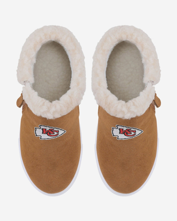Kansas City Chiefs Womens Fuzzy Brim Zipper Boot FOCO - FOCO.com