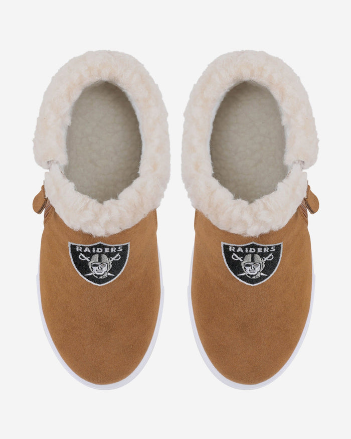 Las Vegas Raiders Womens Fuzzy Brim Zipper Boot FOCO - FOCO.com