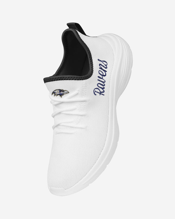 Baltimore Ravens Womens Midsole White Sneakers FOCO - FOCO.com