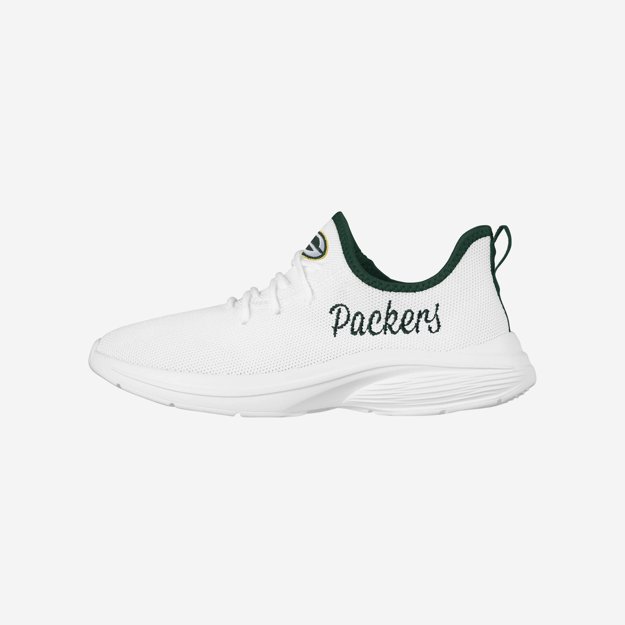 Green Bay Packers Womens Midsole White Sneakers