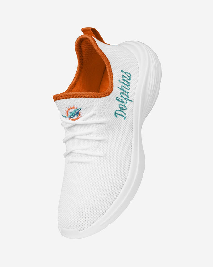 Miami Dolphins Womens Midsole White Sneakers FOCO - FOCO.com