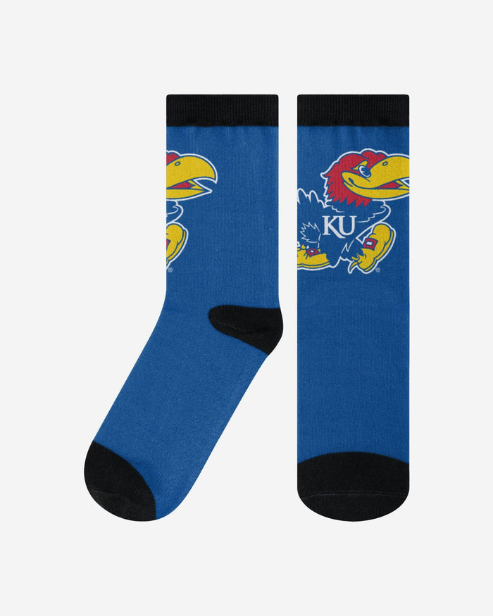 Kansas Jayhawks Primetime Socks FOCO S/M - FOCO.com