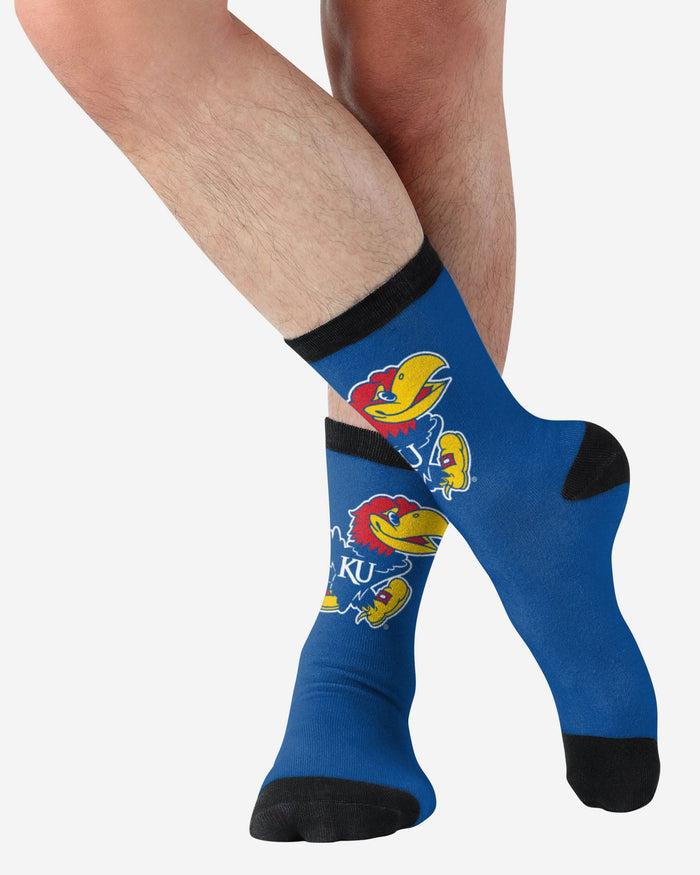 Kansas Jayhawks Primetime Socks FOCO - FOCO.com