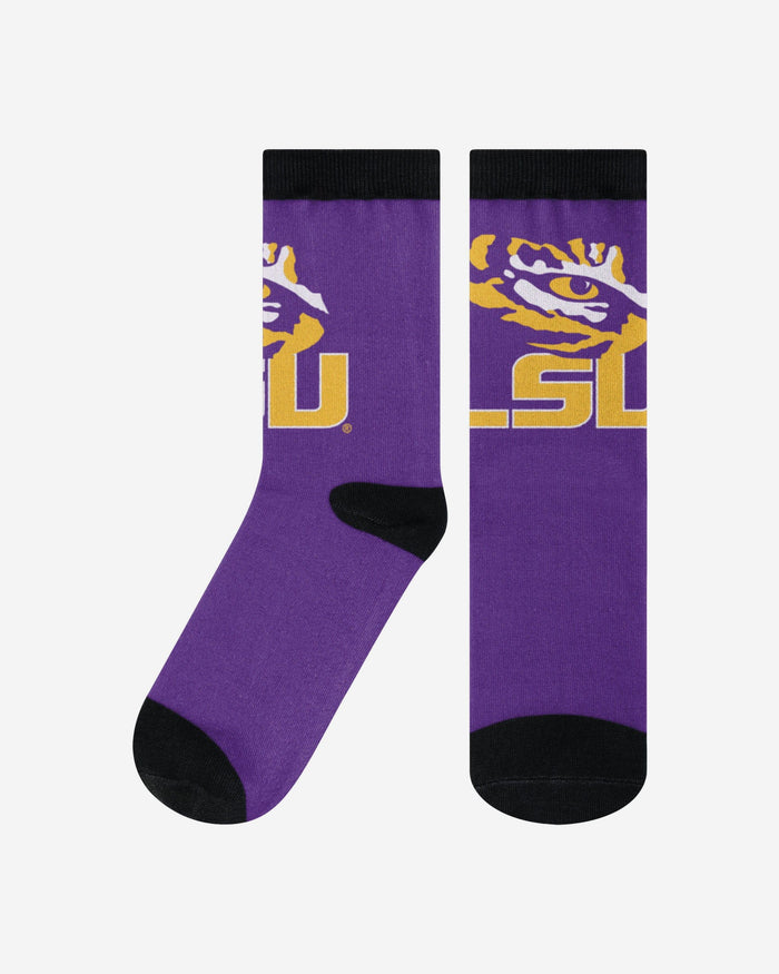 LSU Tigers Primetime Socks FOCO S/M - FOCO.com