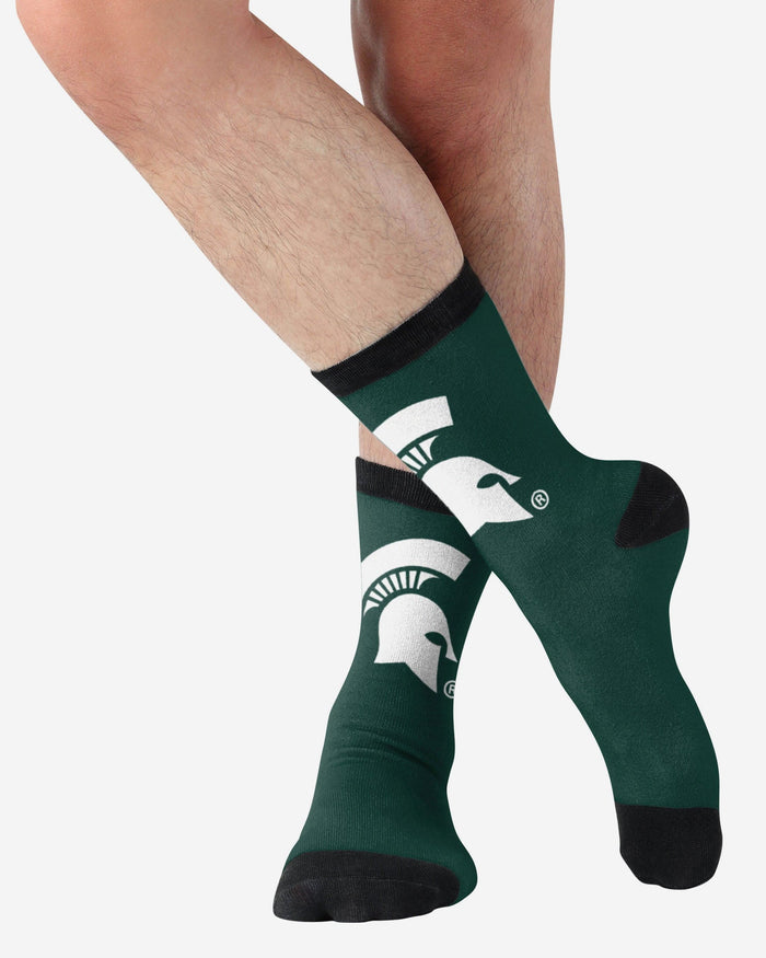 Michigan State Spartans Primetime Socks FOCO - FOCO.com