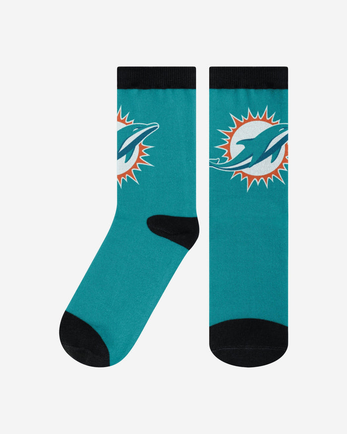 Miami Dolphins Primetime Socks FOCO L/XL - FOCO.com
