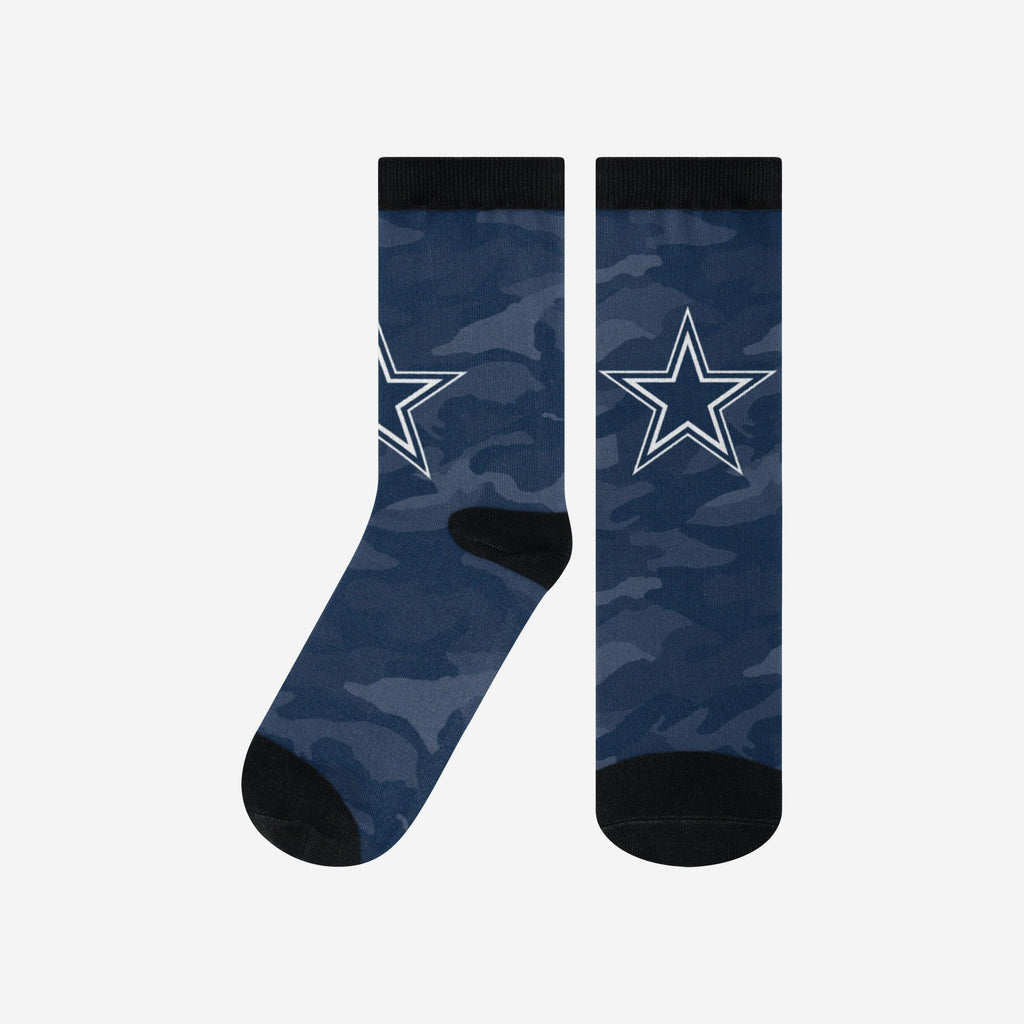 Dallas Cowboys Printed Camo Socks FOCO S/M - FOCO.com