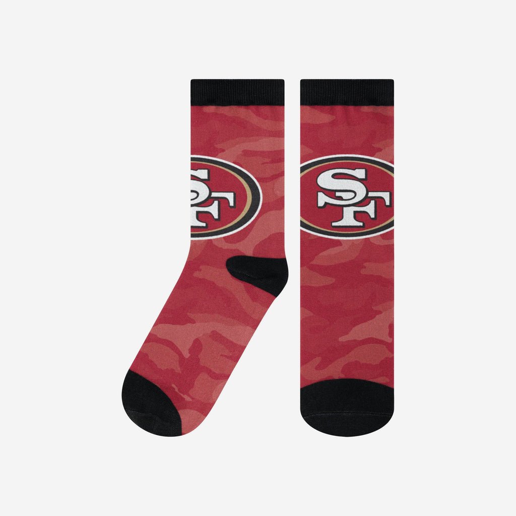 San Francisco 49ers Printed Camo Socks FOCO S/M - FOCO.com