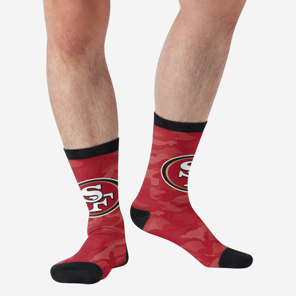 San Francisco 49ers Printed Camo Socks FOCO