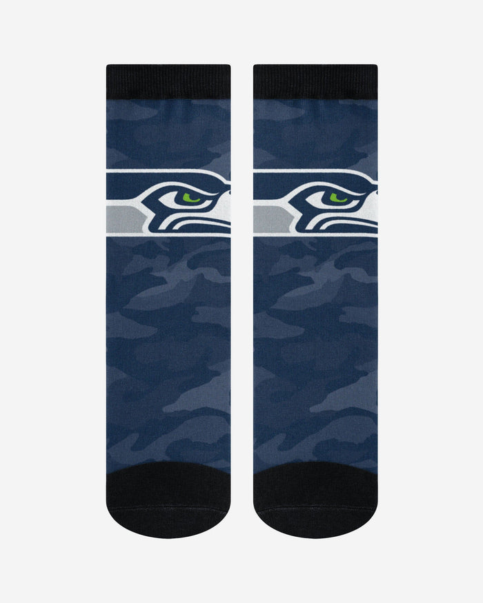 Seattle Seahawks Printed Camo Socks FOCO - FOCO.com