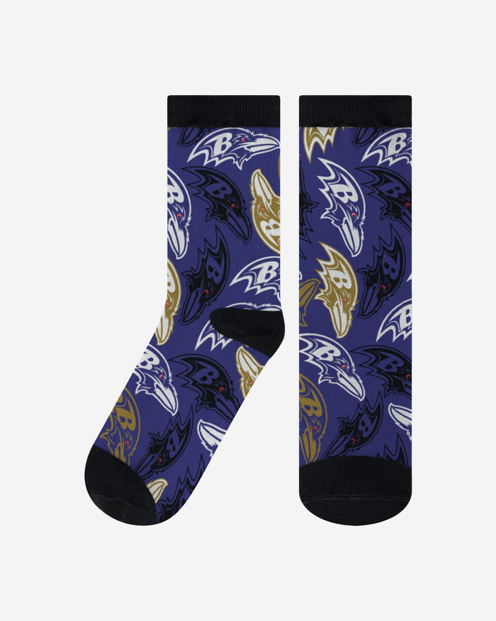 Baltimore Ravens Logo Blast Socks FOCO L/XL - FOCO.com