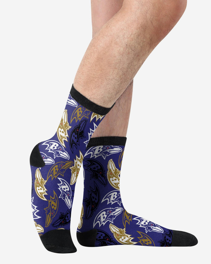 Baltimore Ravens Logo Blast Socks FOCO - FOCO.com