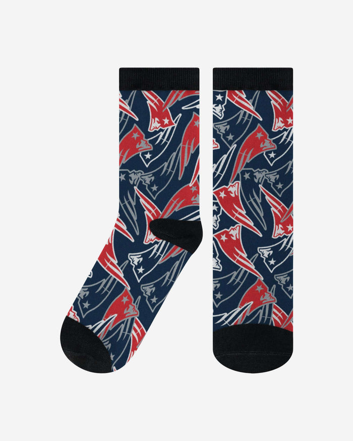 New England Patriots Logo Blast Socks FOCO L/XL - FOCO.com