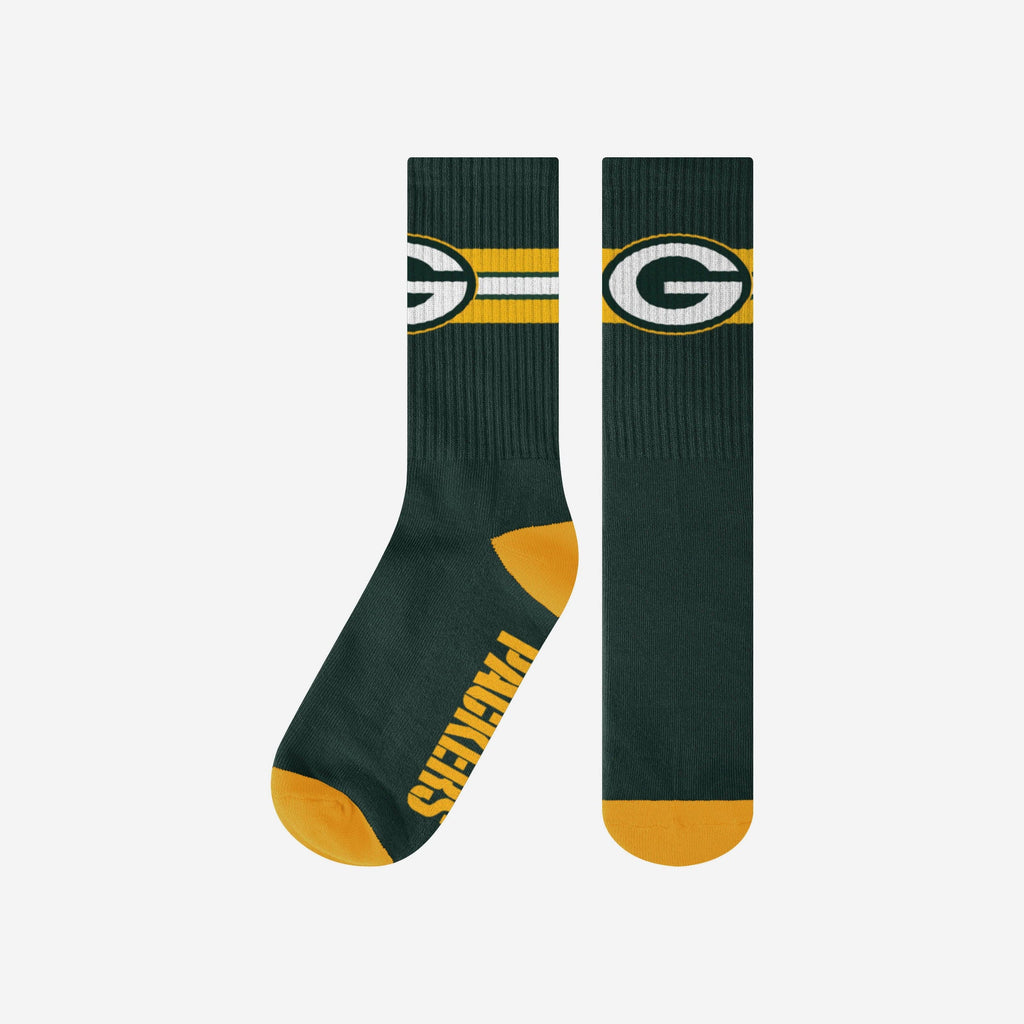 Green Bay Packers Team Stripe Crew Socks FOCO S/M - FOCO.com