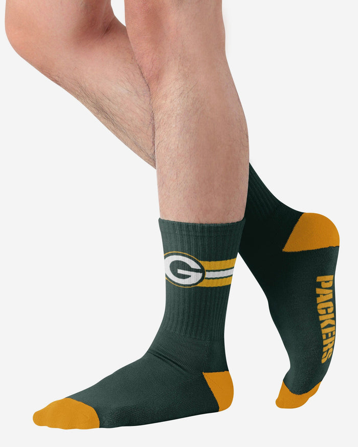 Green Bay Packers Team Stripe Crew Socks FOCO Green Bay Packers Team Stripe Crew Socks FOCO