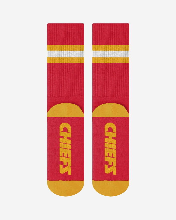 Kansas City Chiefs Team Stripe Crew Socks FOCO - FOCO.com