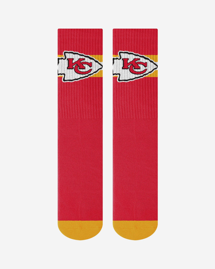 Kansas City Chiefs Team Stripe Crew Socks FOCO - FOCO.com