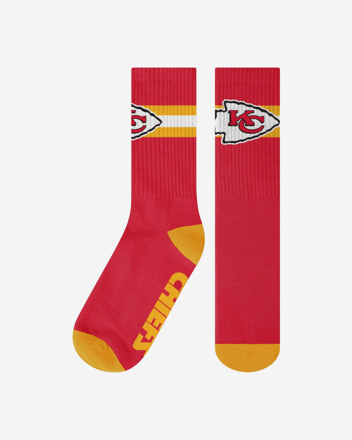 Kansas City Chiefs Team Stripe Crew Socks FOCO S/M - FOCO.com