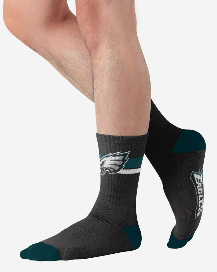 Philadelphia Eagles Team Stripe Crew Socks FOCO - FOCO.com