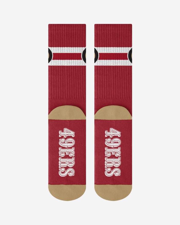 San Francisco 49ers Team Stripe Crew Socks FOCO - FOCO.com