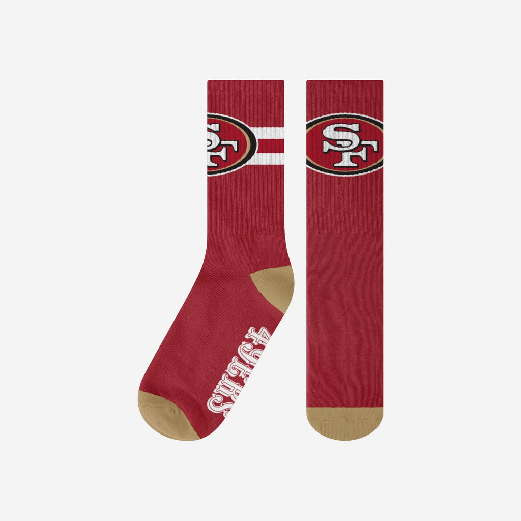 San Francisco 49ers Team Stripe Crew Socks FOCO S/M - FOCO.com
