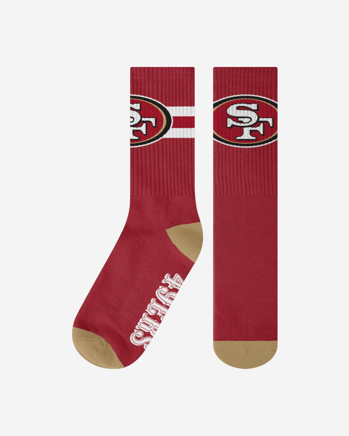 San Francisco 49ers Team Stripe Crew Socks FOCO S/M - FOCO.com