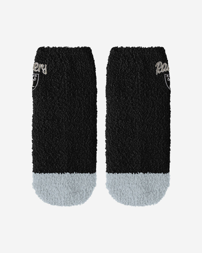 Las Vegas Raiders 2 Pack Womens Script Logo Fuzzy Ankle Socks FOCO - FOCO.com