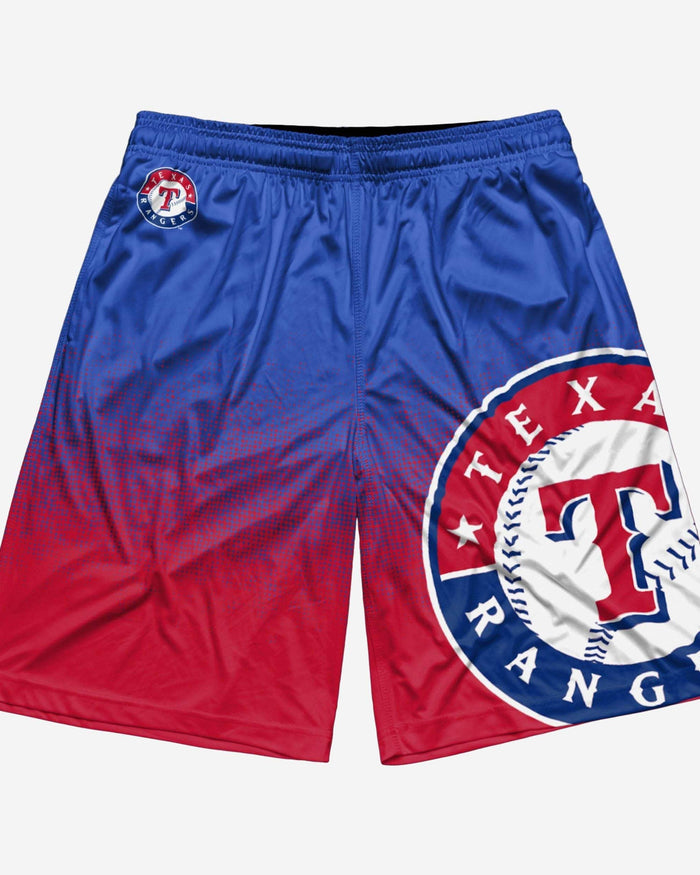 Texas Rangers Gradient Polyester Shorts FOCO - FOCO.com