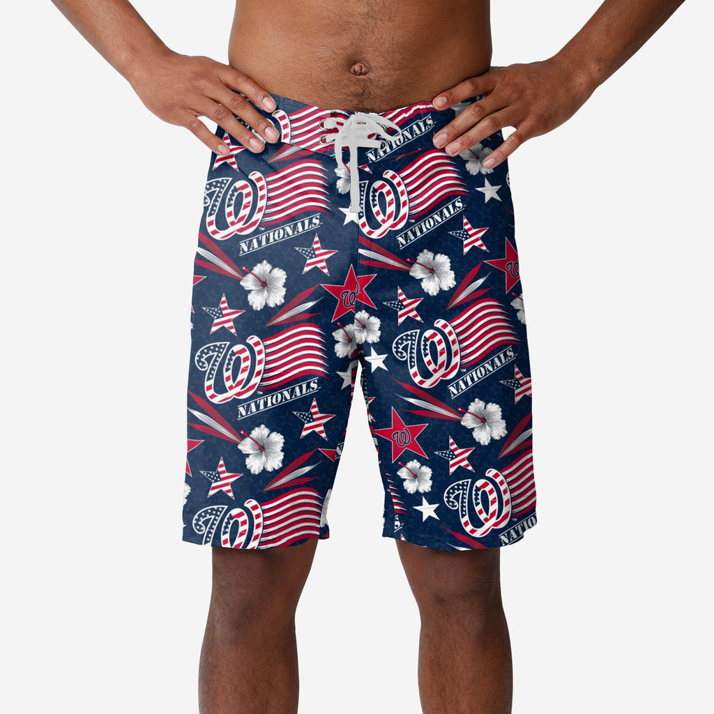 Washington Nationals Americana Boardshorts FOCO S - FOCO.com