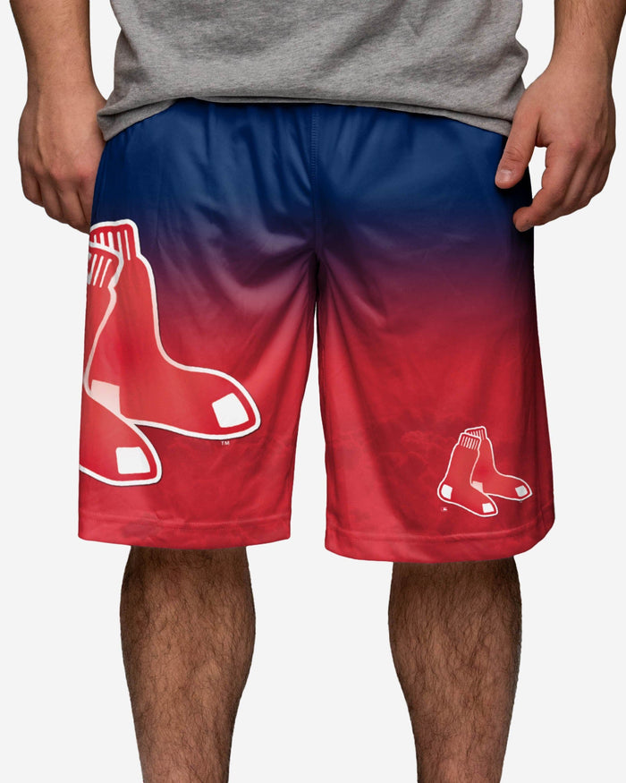 Boston Red Sox Gradient Big Logo Training Shorts FOCO - FOCO.com