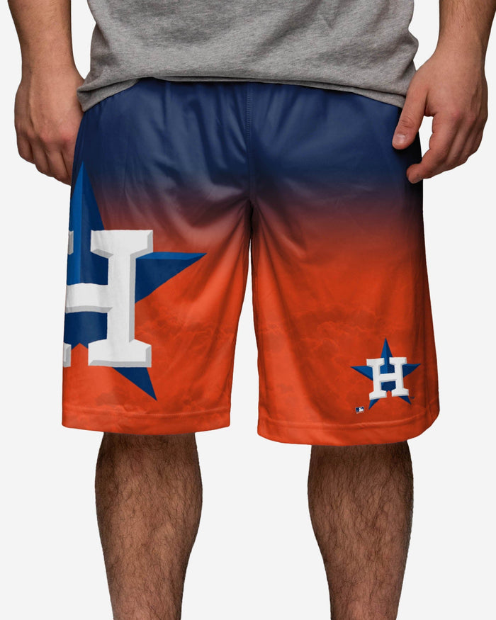 Houston Astros Gradient Big Logo Training Shorts FOCO - FOCO.com