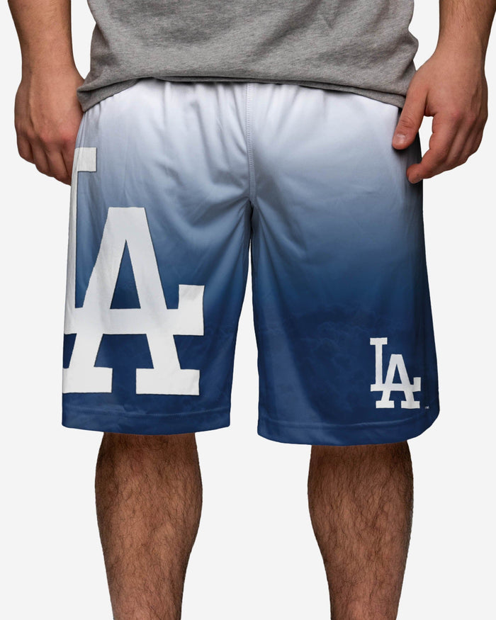 Los Angeles Dodgers Gradient Big Logo Training Shorts FOCO - FOCO.com