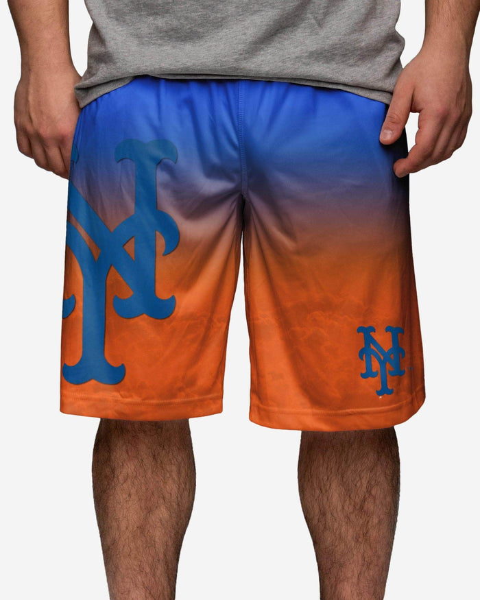 New York Mets Gradient Big Logo Training Shorts FOCO - FOCO.com