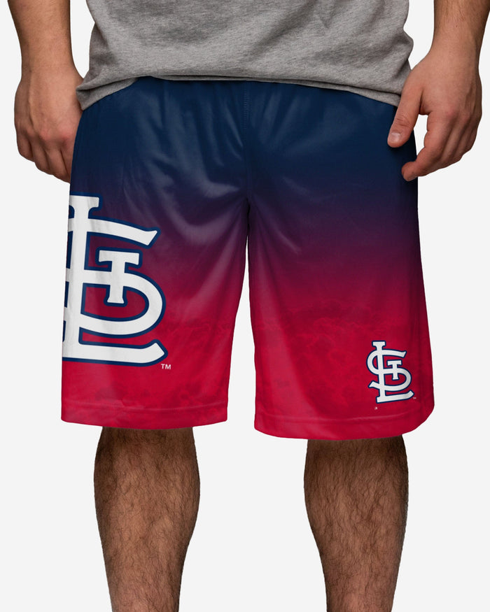 FOCO St Louis Cardinals Gradient Big Logo Training Shorts, Mens Size: S