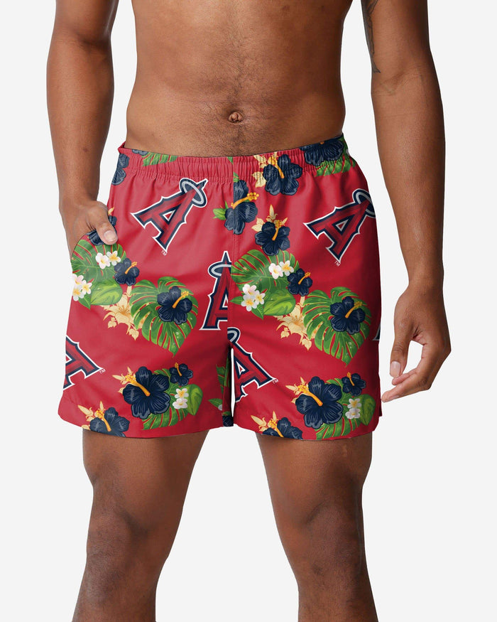 Los Angeles Angels Floral Swimming Trunks FOCO S - FOCO.com