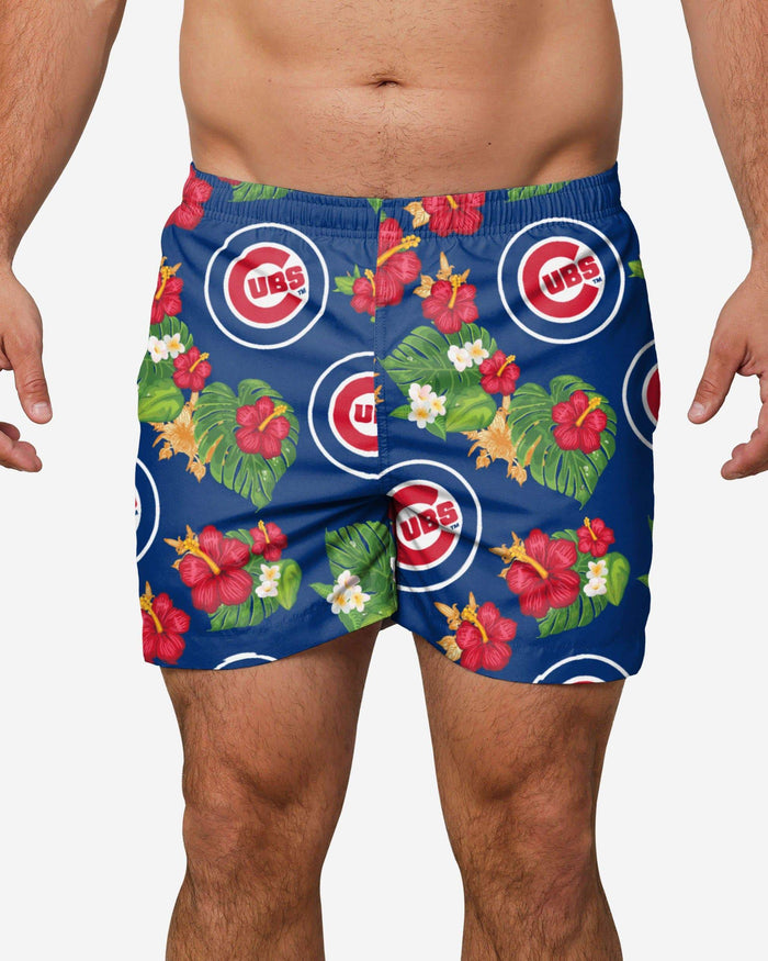 Chicago Cubs Floral Swimming Trunks FOCO S - FOCO.com