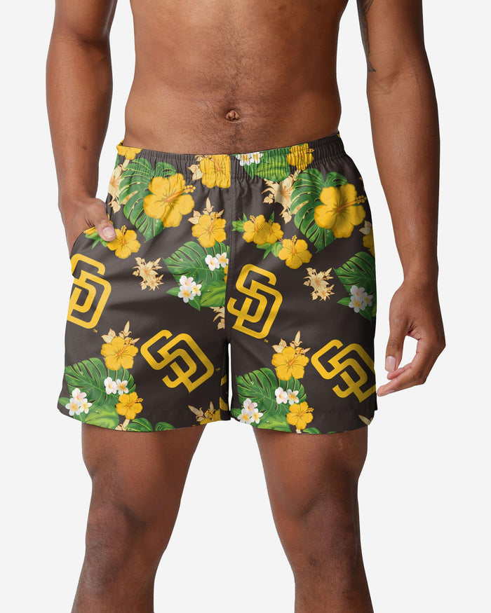 San Diego Padres Floral Swimming Trunks FOCO S - FOCO.com