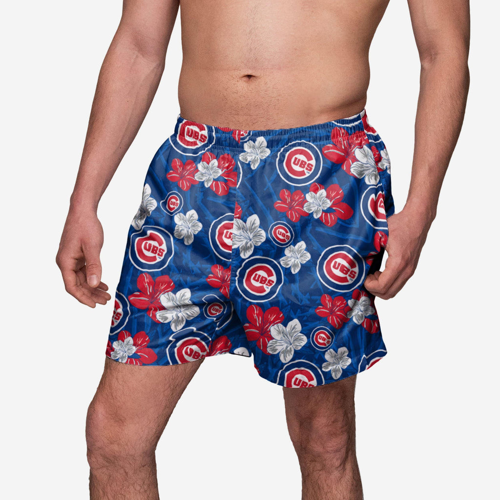 Chicago Cubs Hibiscus Swimming Trunks FOCO S - FOCO.com